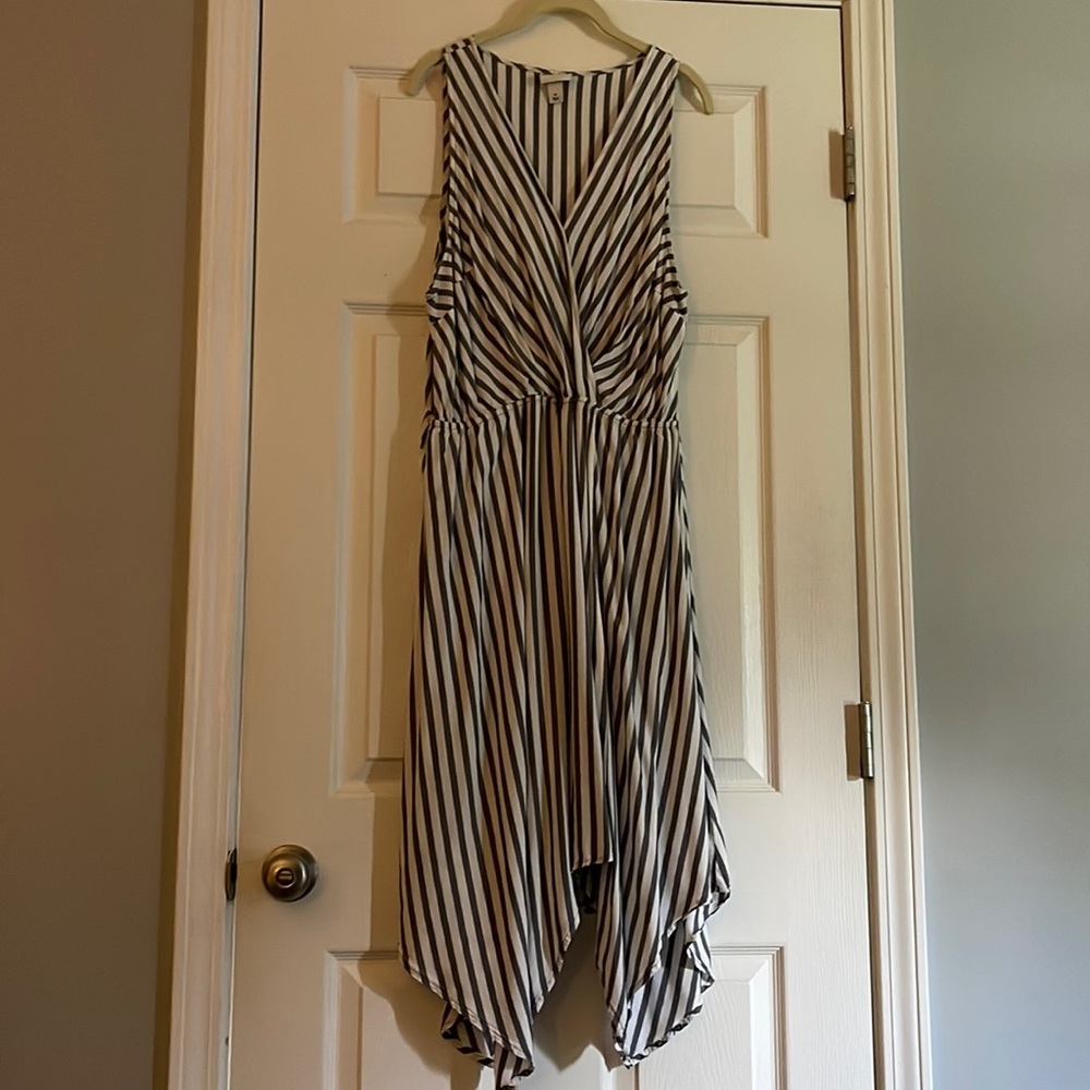 Ava and Viv wrap dress, asymmetrical hem